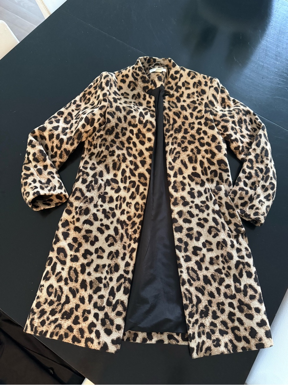 H&M Leopard Print Coat in Tan and Black